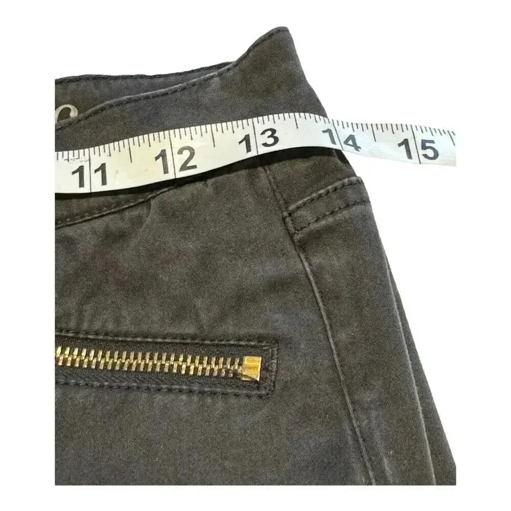J. Crew Women’s Size 4 (26) Black Toothpick‎ Zip Ankle Moto Jeans